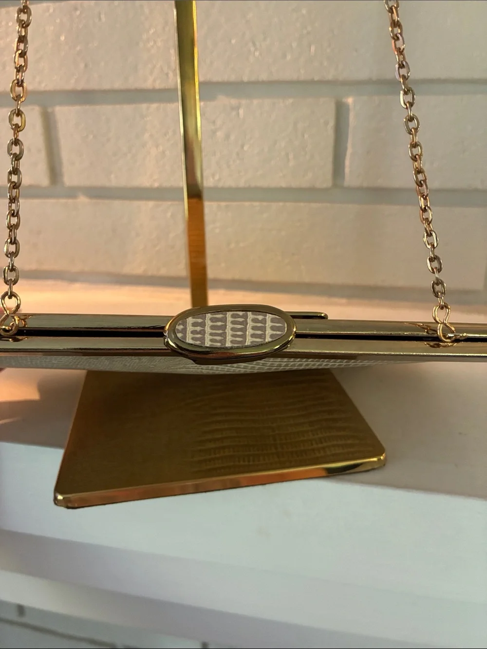 Vintage Etra Textured Clutch Wristlet with Chain